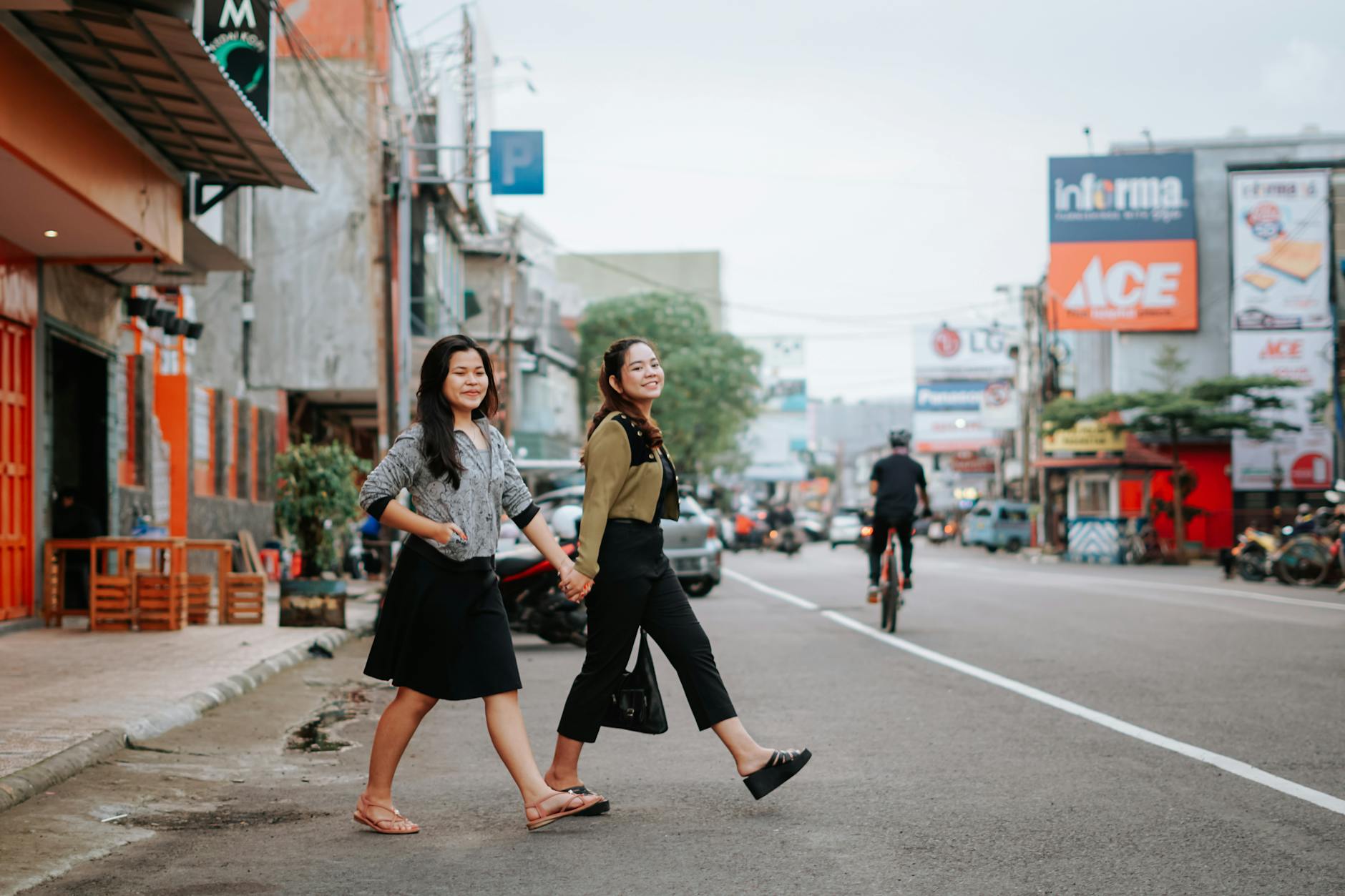 Key West bicycle walking